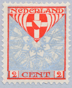 711925 Postzegel, 2 cent, ongestempeld, met een afbeelding van het wapen van de provincie Utrecht op een ...